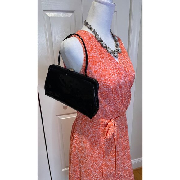 Handbags - Vtg Womens Black Patent Leather Convertible Clutch‎ Whimsigoth Pinup Emo Capsule
